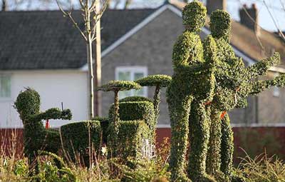 The Beatles topiary