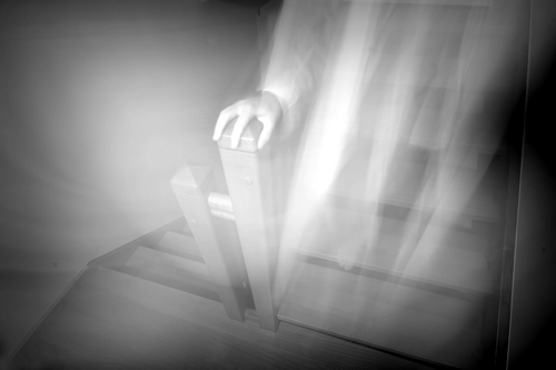 ghost on stairs