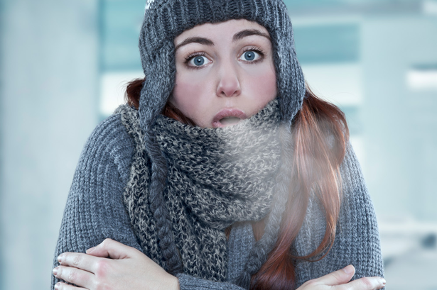 shivering woman