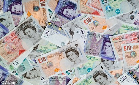 pile of British notes