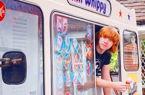 rupert grint ice cream van