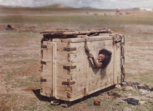 Starving Mongolian woman