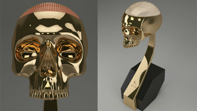 kanye west golden skull