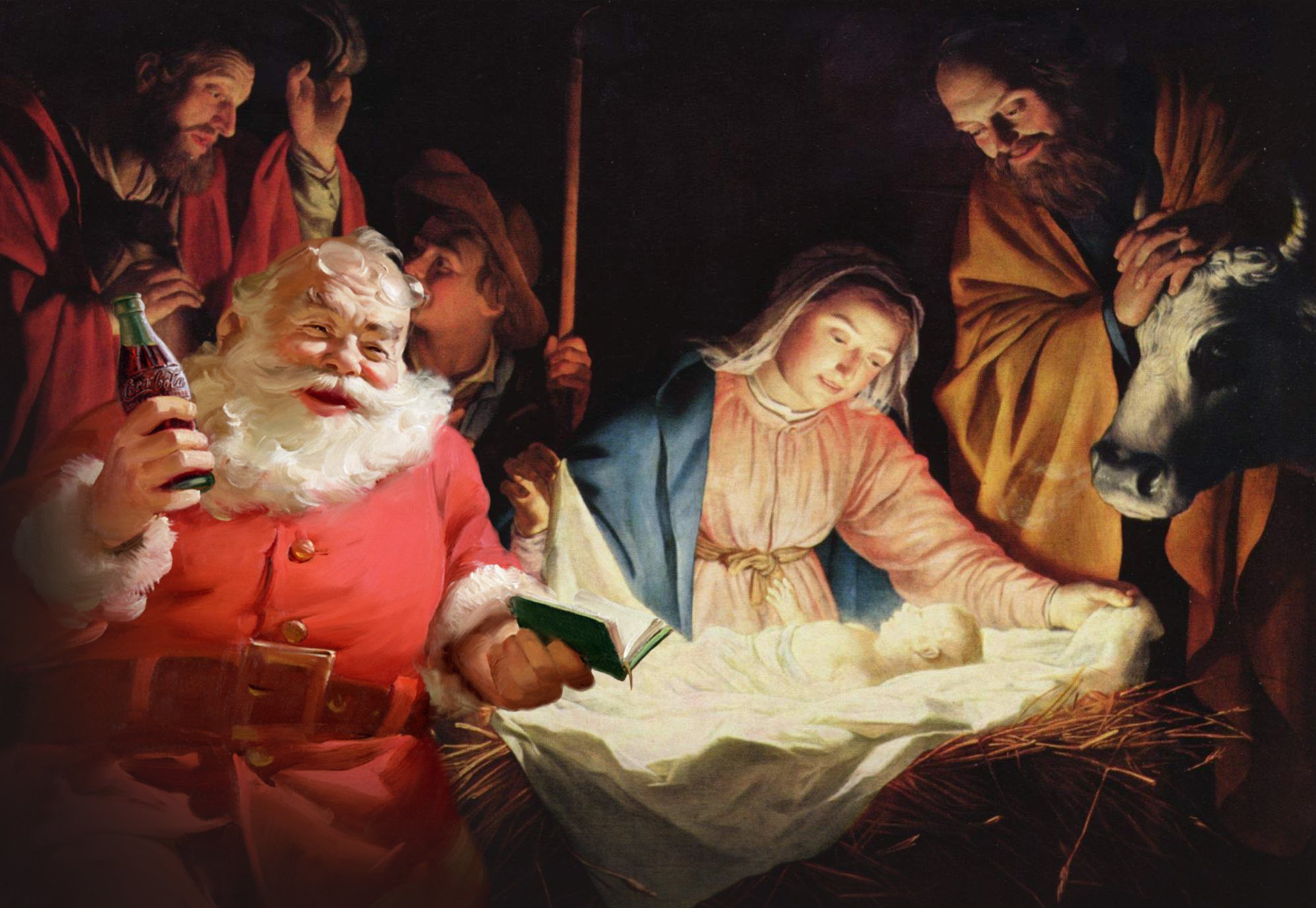 Santa and Jesus.